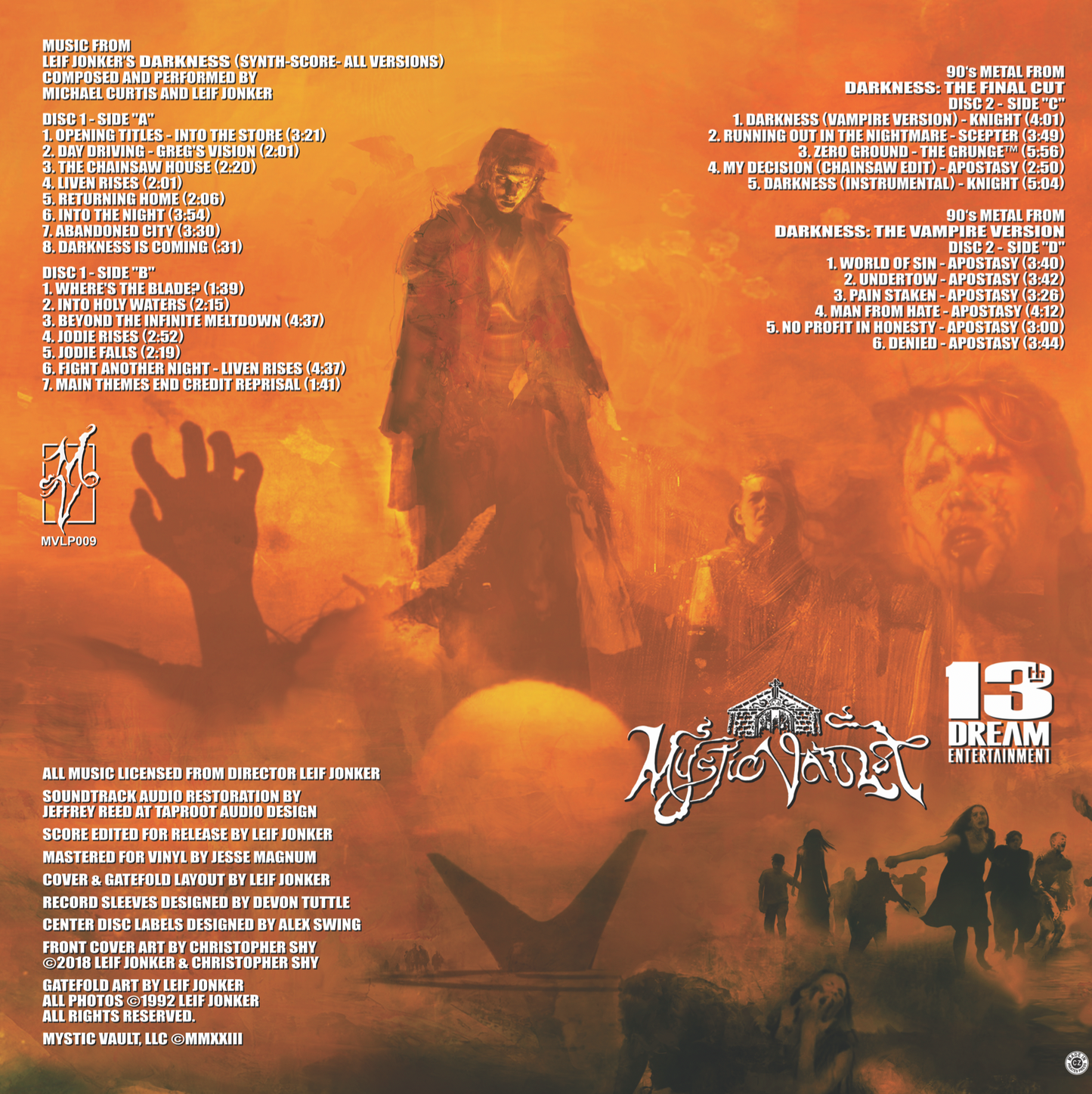 Leif Jonker's Darkness 2xLP OST