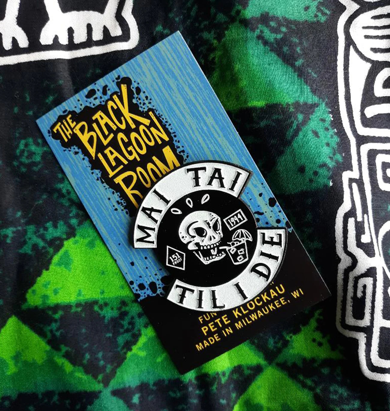 Mai Tai Til I Die enamel pin