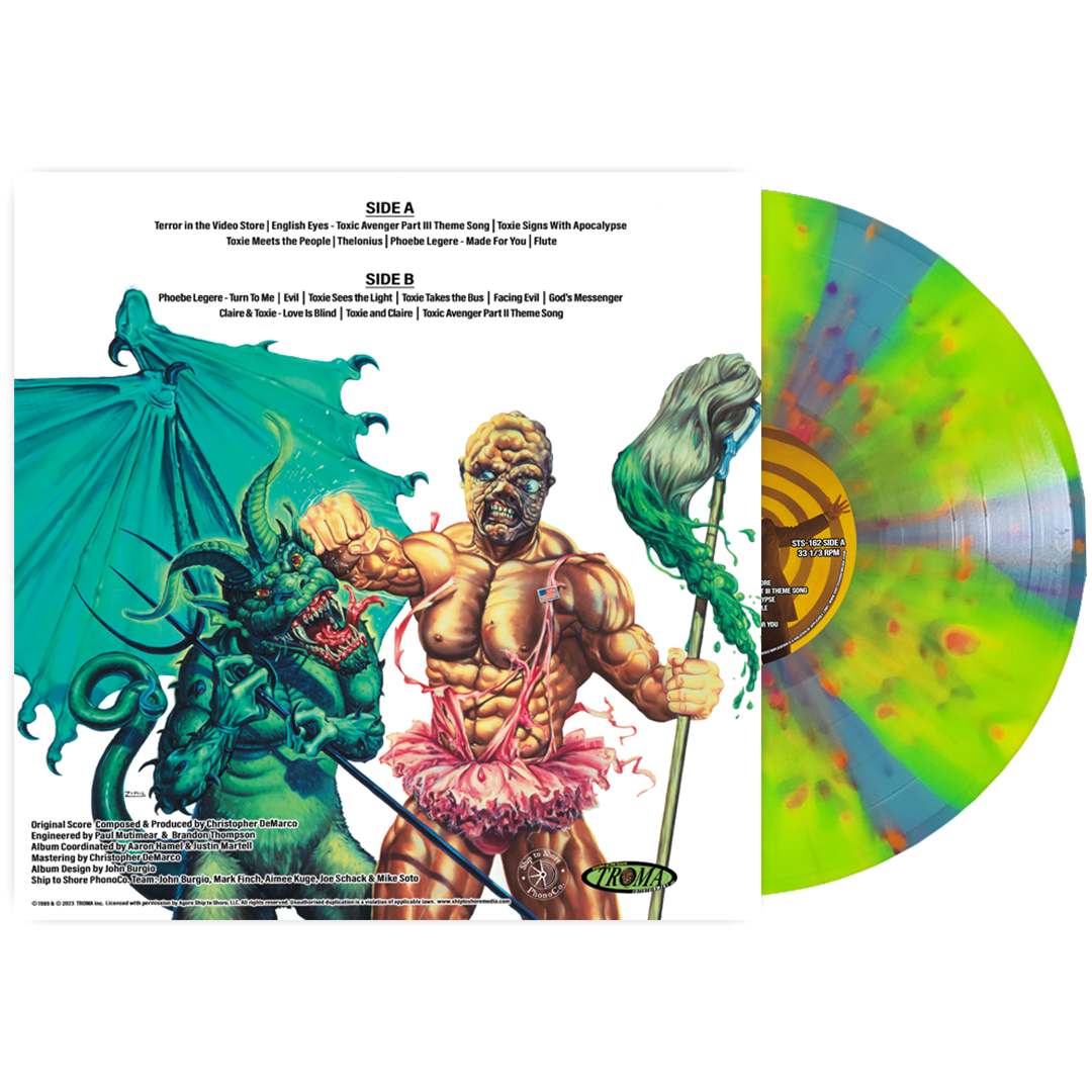 The Toxic Avenger Double Bill: Toxic Avenger II & III OST Graveface Exclusive Toxic Shock vinyl