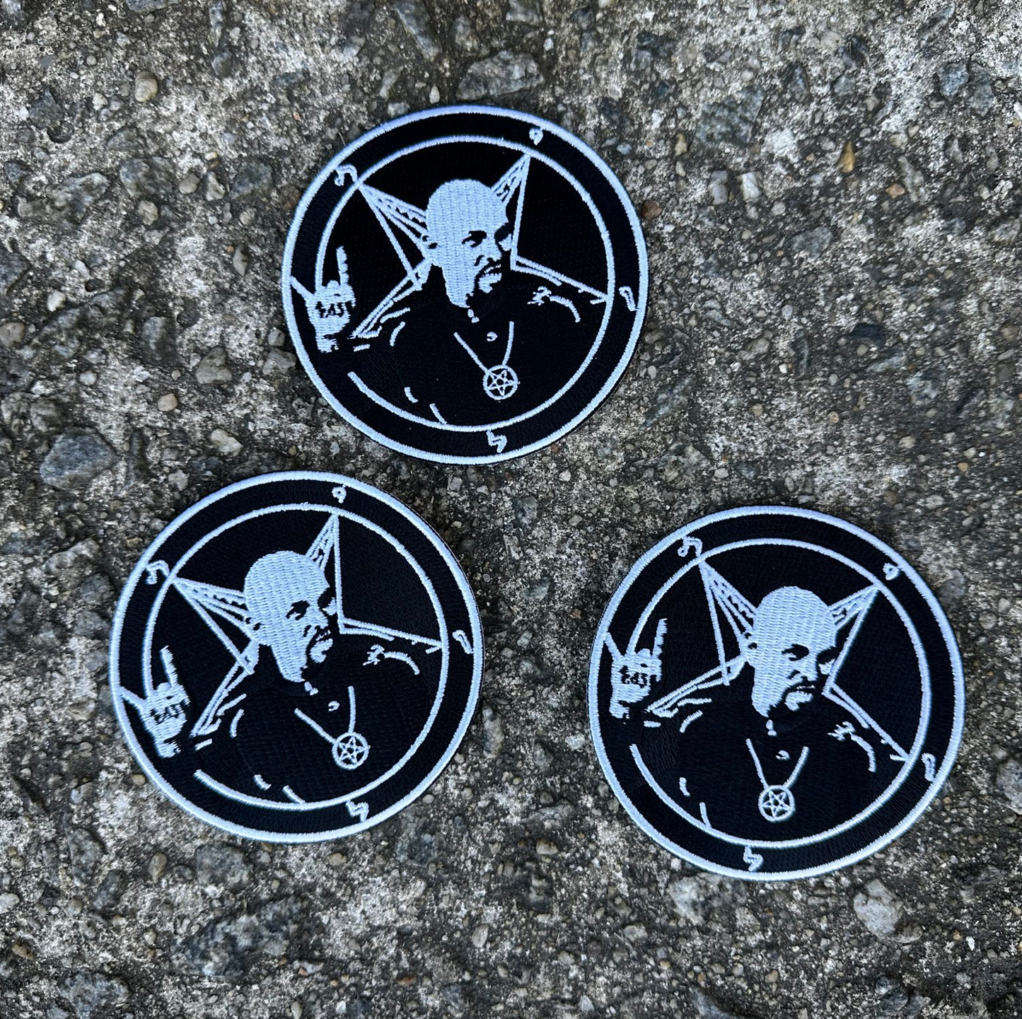 Anton LaVey pentagram patch