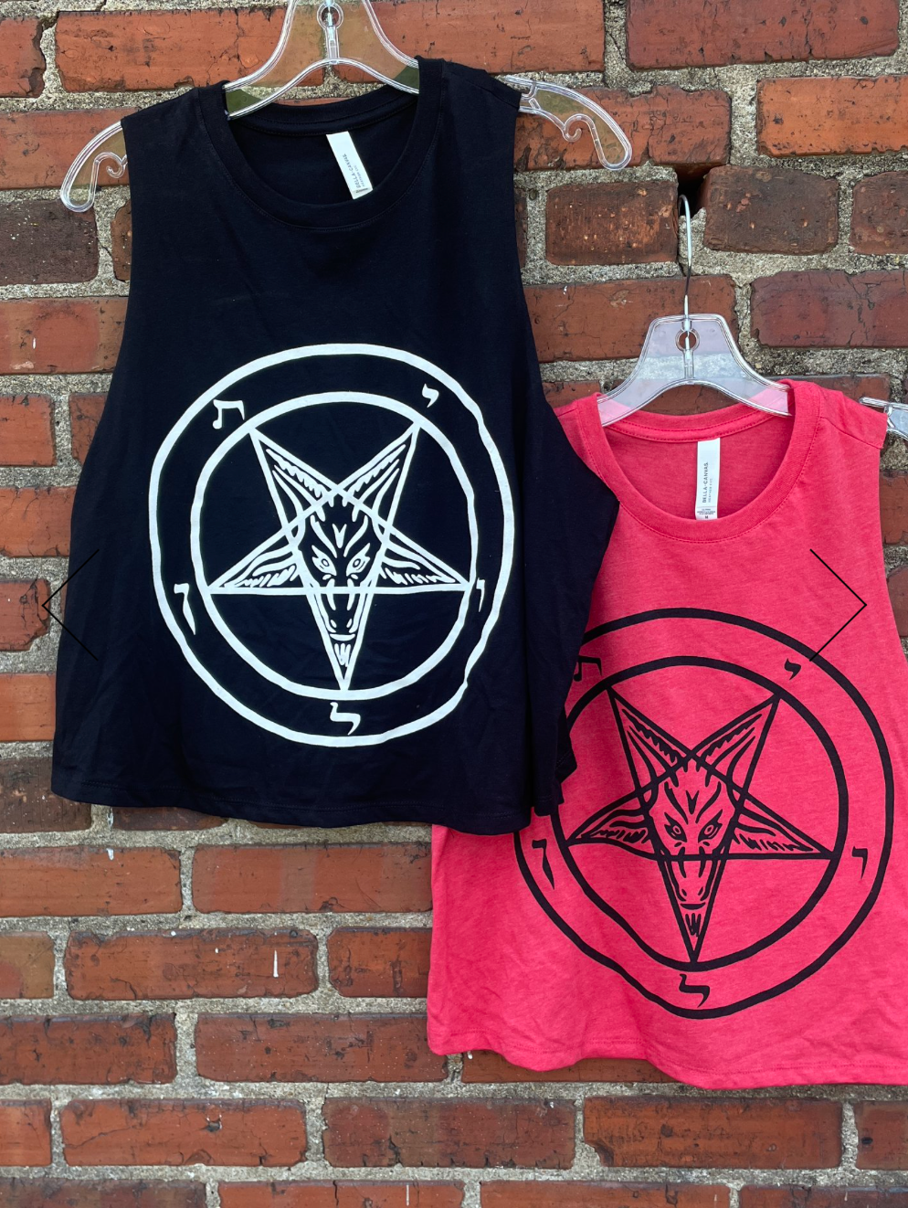 Baphomet Sigil women's cut cropped tank
