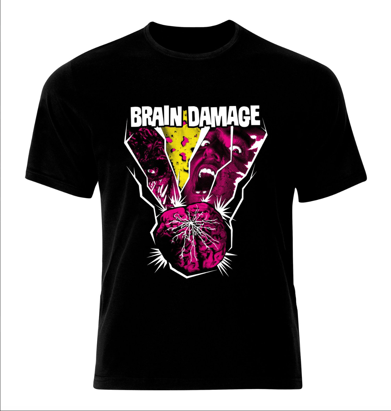 Brain Damage Pink and Yellow shirt