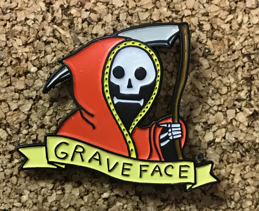 Graveface Reaper enamel pin