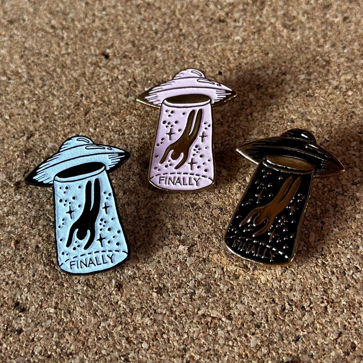 Finally enamel pin