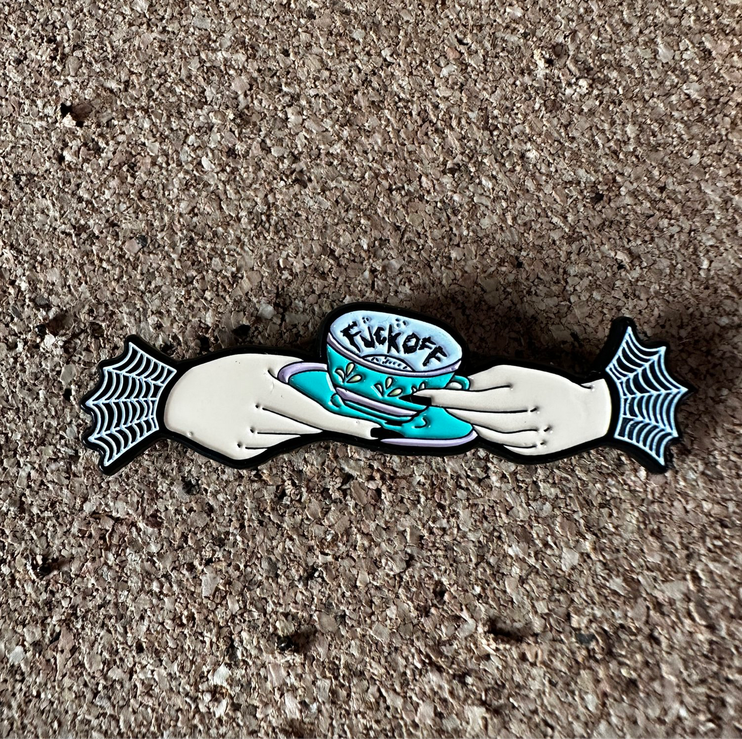 Fuck Off Tea Leaves enamel pin