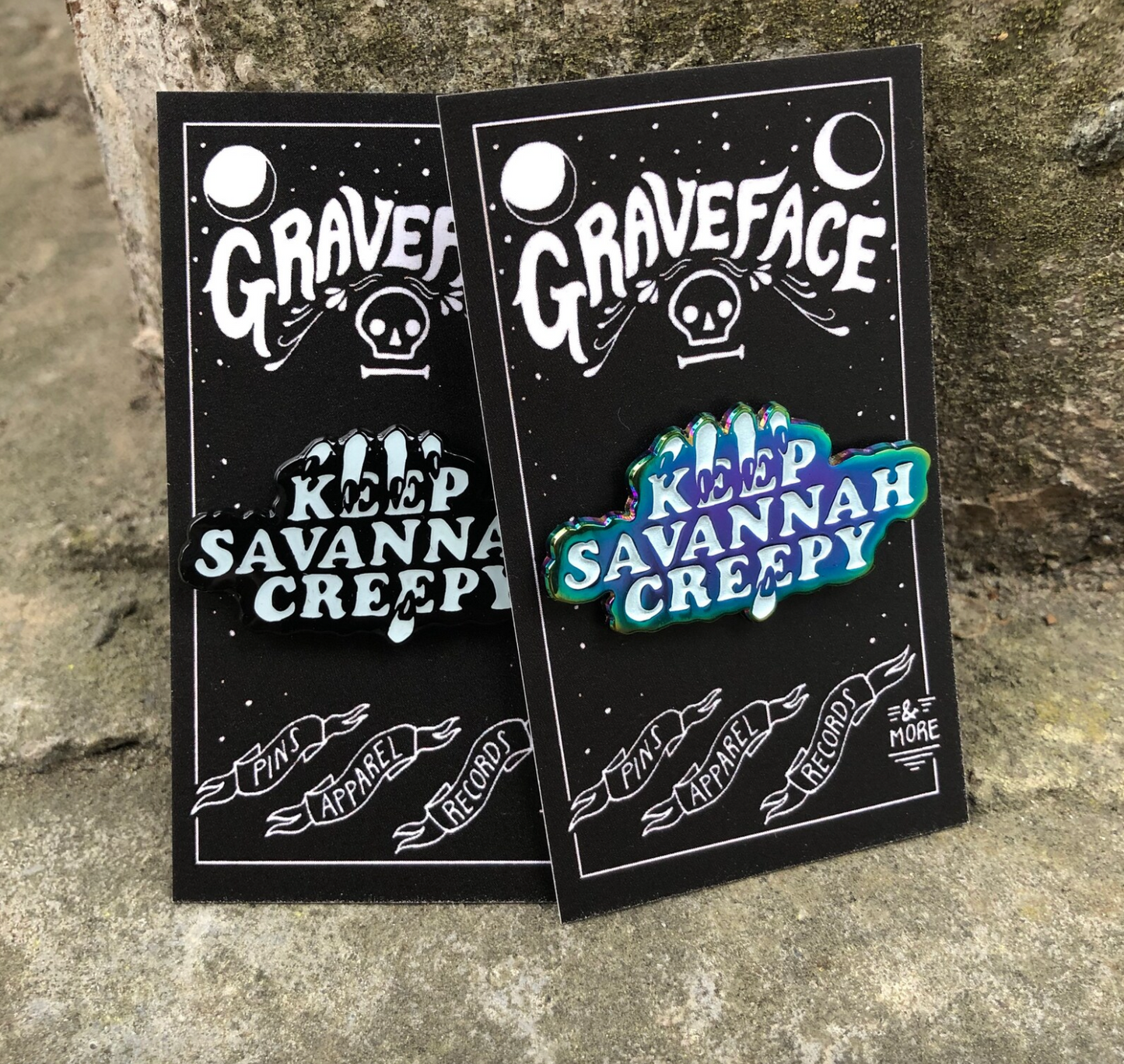 Keep Savannah Creepy enamel pin