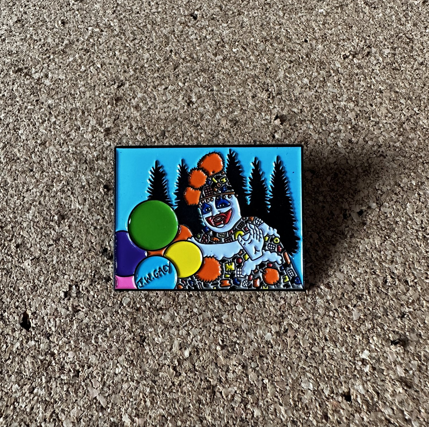 Patches the Clown painting enamel pin