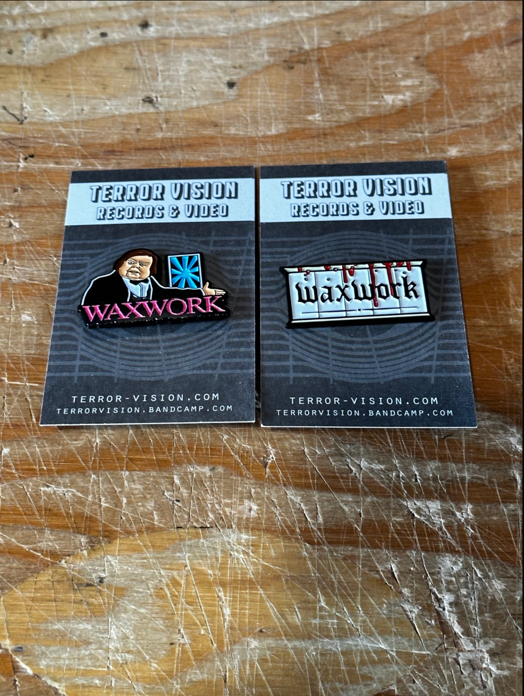 Waxwork enamel pin bundle