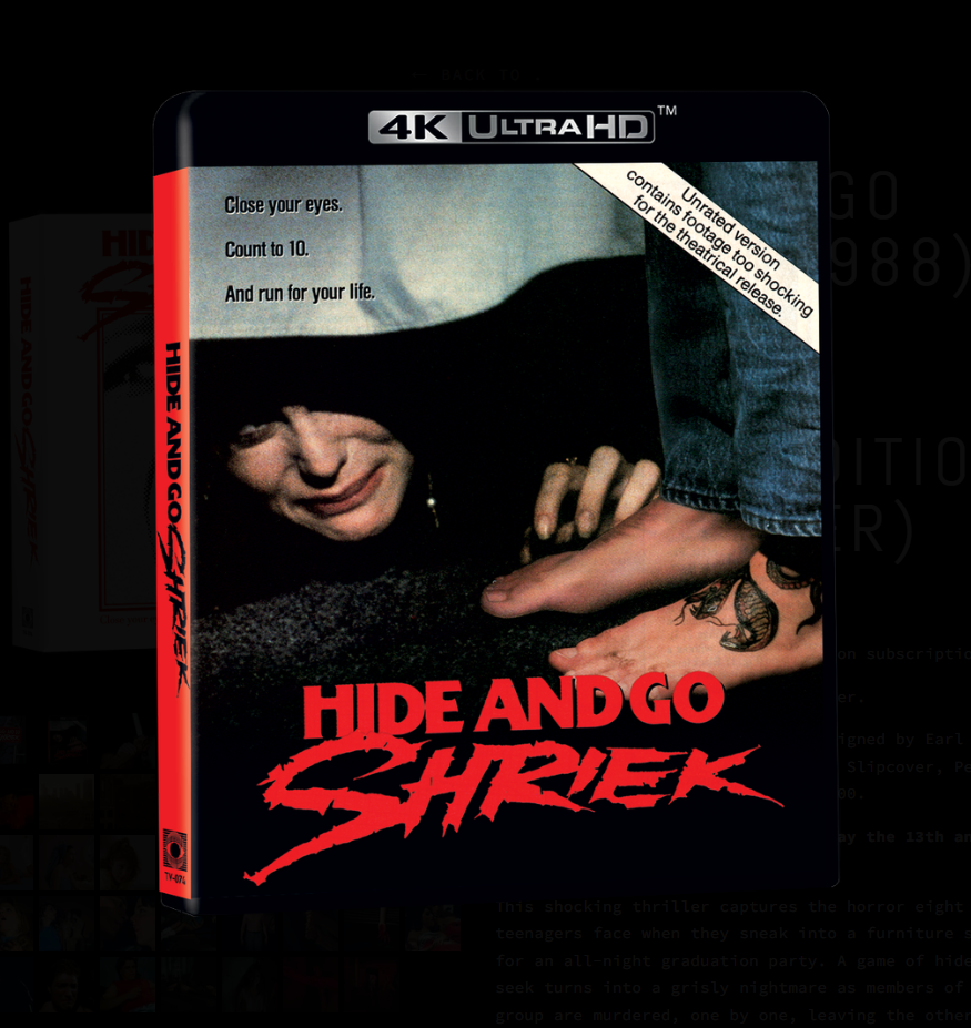 Hide and Go Shriek (1988) 2-Disc (UHD/BD) Deluxe Edition (PRE-ORDER)