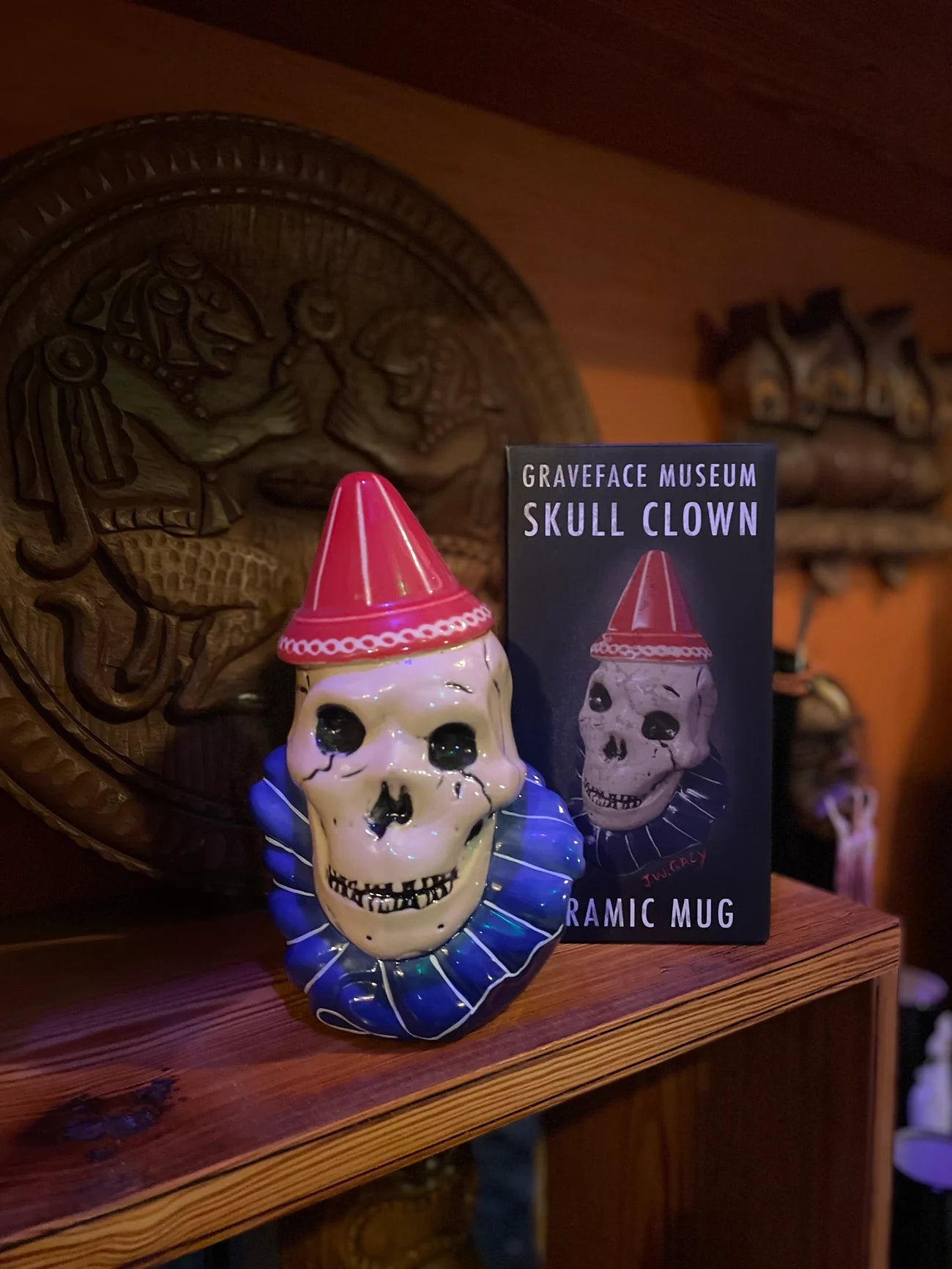 Skull Clown tiki mug