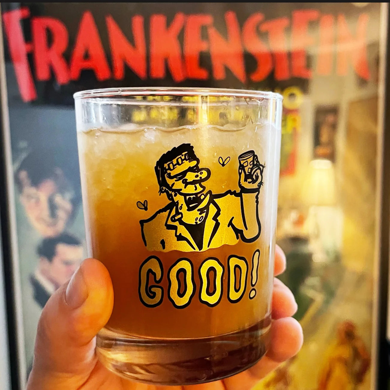 GOOD! Frankenstein Old Fashioned glass