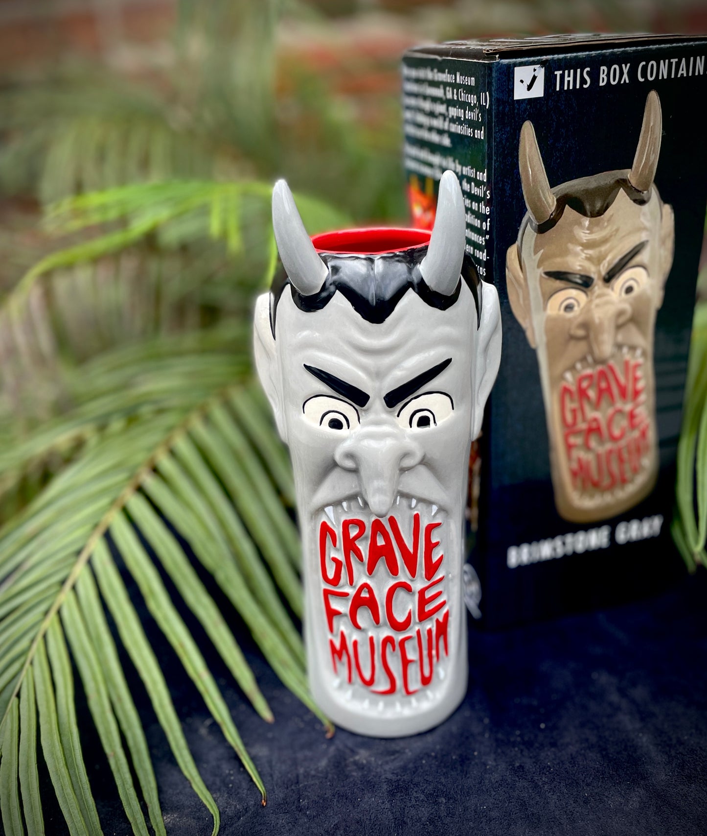 Graveface Museum "Devil's Gate" Ceramic Mug- Brimstone Gray