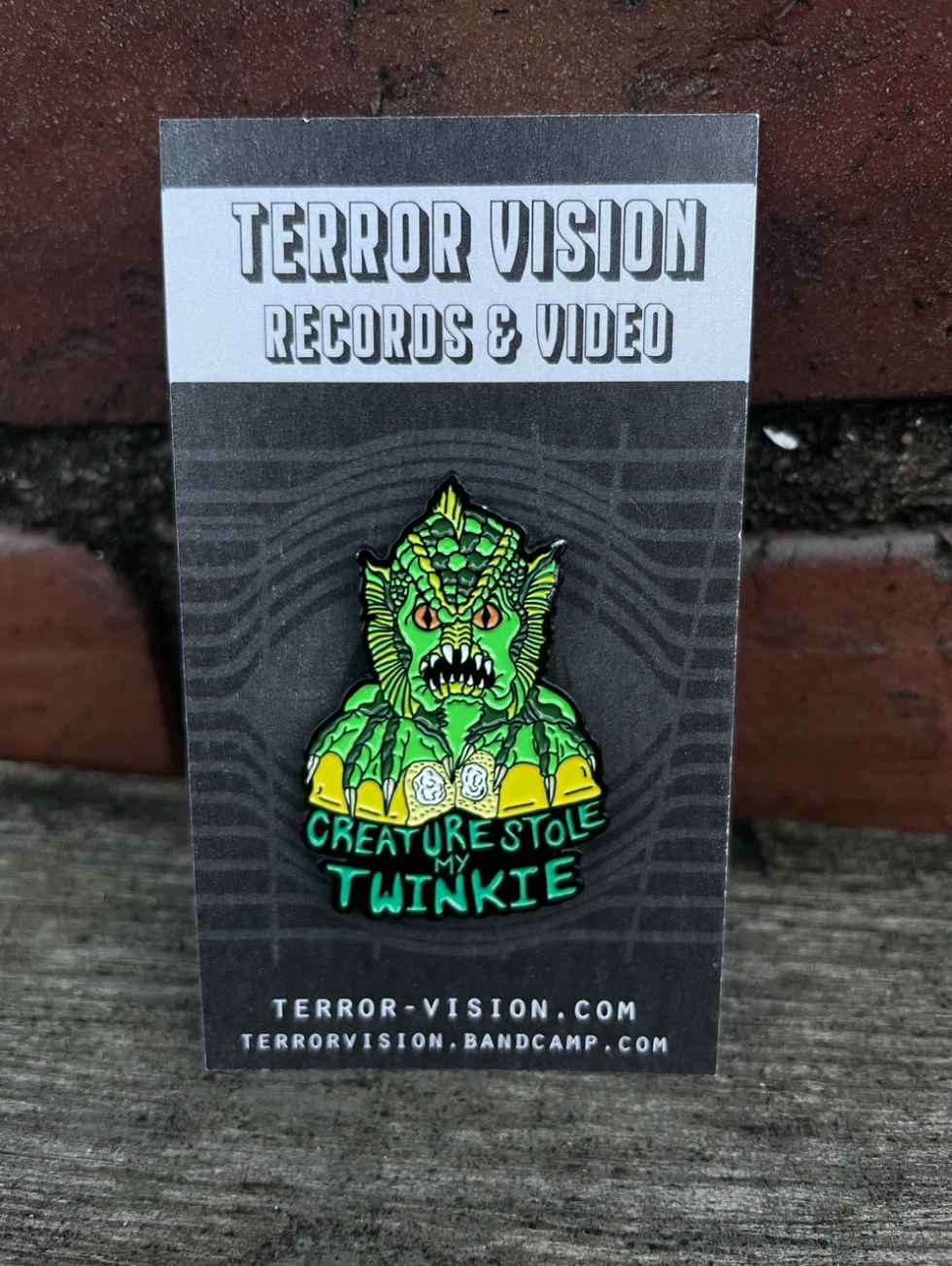 Creature Ate My Twinkie enamel pin