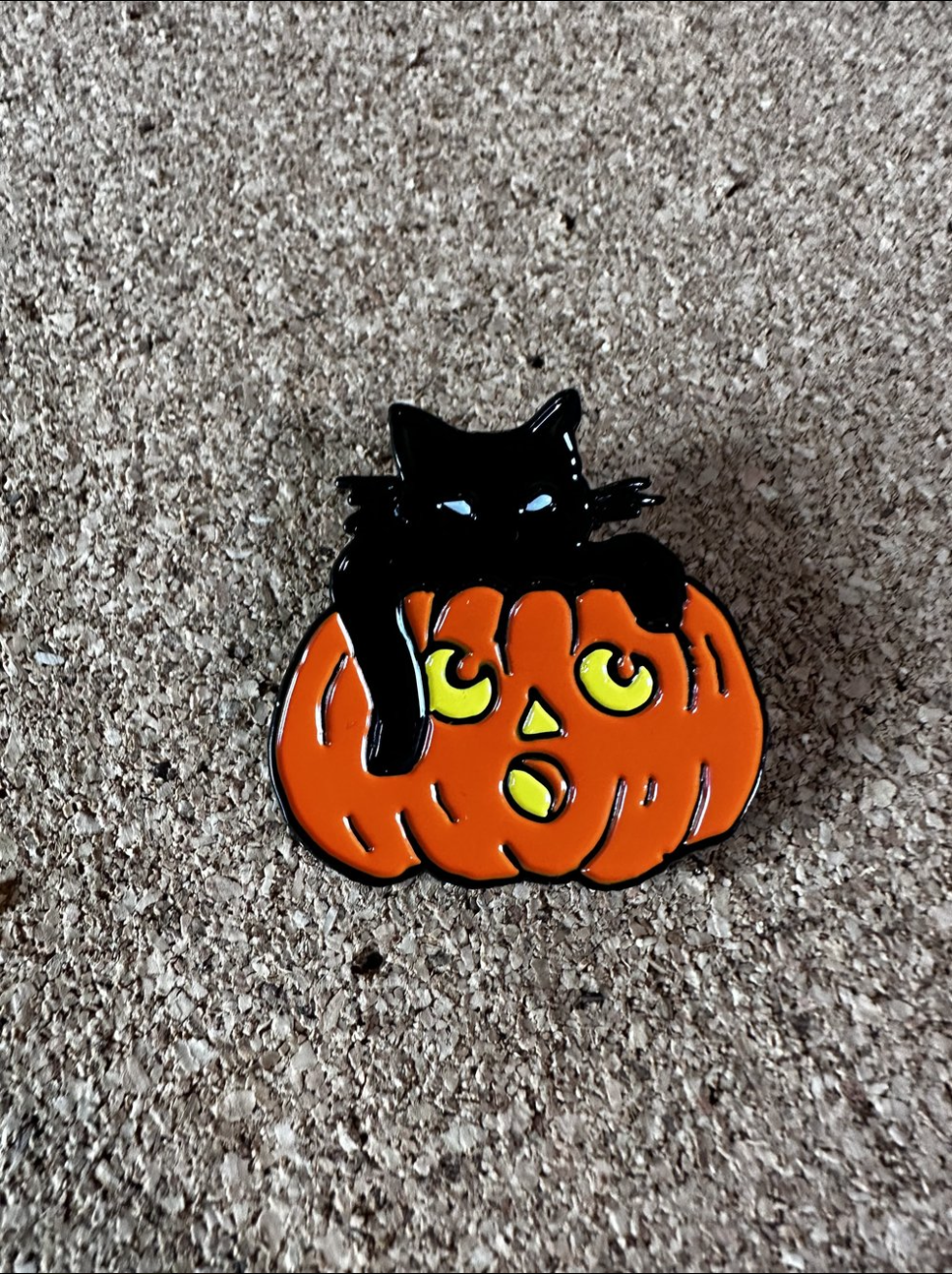 Halloween Cat enamel pin